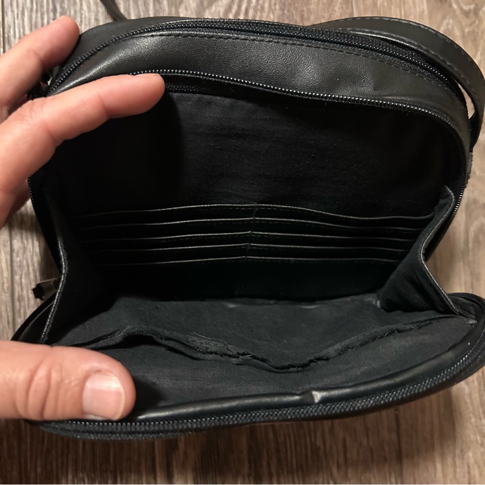 Colorful Leather Patchwork Crossbody Bag - image 6